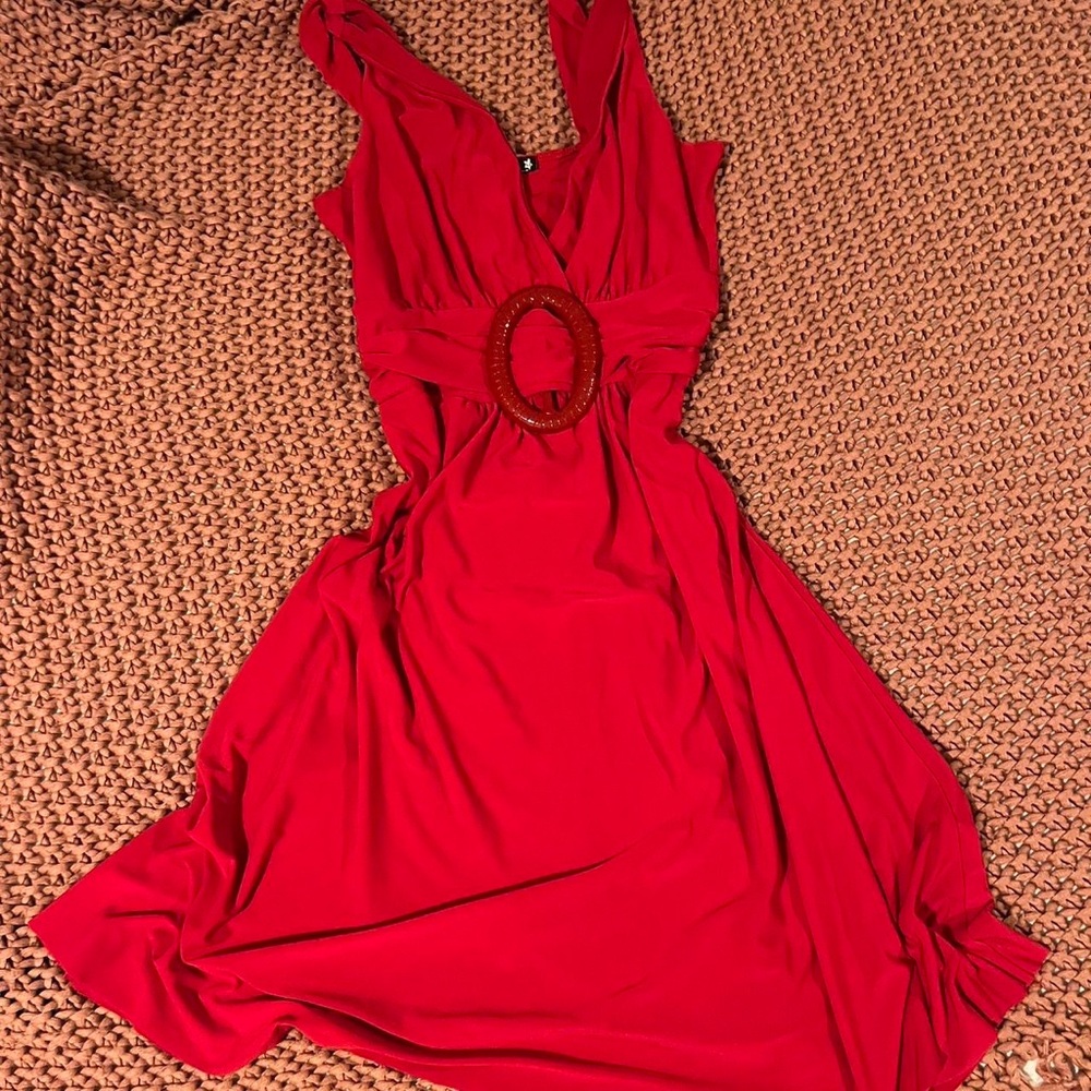 stunning red vintage cocktail dress ‼️🍷